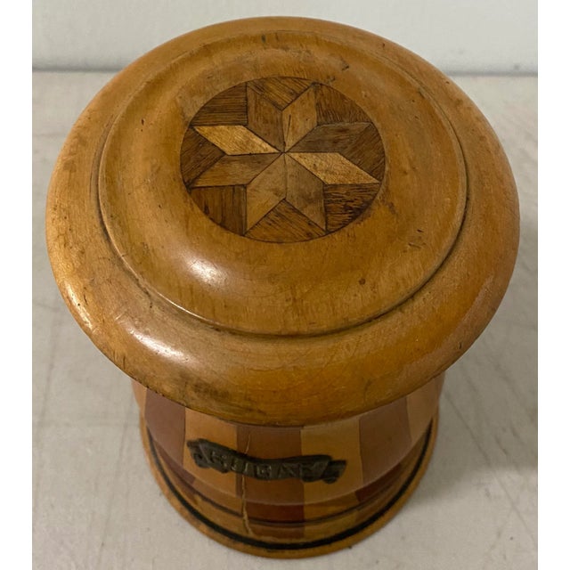 19th Century American Treenware Sugar Canister With Lid For Sale - Image 4 of 7