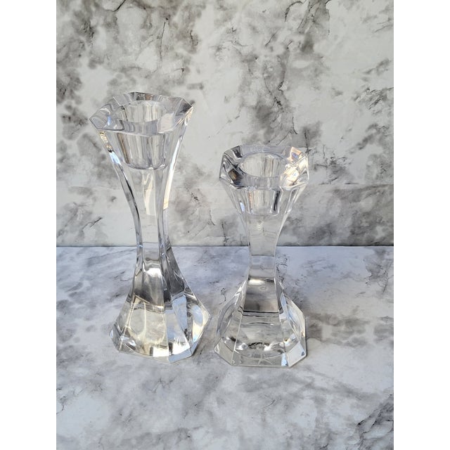 1990s Villeroy and Boch Crystal Candle Holders - Set Of For Sale - Image 10 of 10