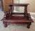 Late 20th century mahogany bed steps. Two risers with supports and carved accents. Perfect bedside accessory.