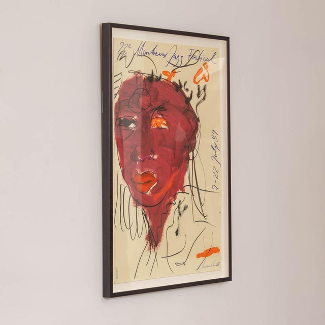 1989 Luciano Castelli Montreux Jazz Festival Poster For Sale - Image 4 of 10