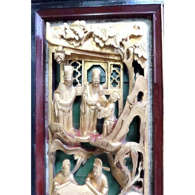 Large Asian Lacquered Wood Panel For Sale - Image 6 of 18