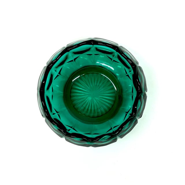 Emerald Green Fluted Glass Bowl Curation, Ft. Villeroy & Boch - Group of 3 For Sale - Image 11 of 12