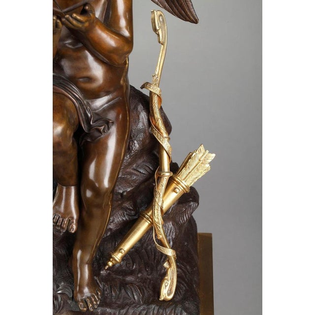 Early 19th Century Marble Cupid Reading Clock by Ledure and Hémon For Sale - Image 4 of 18