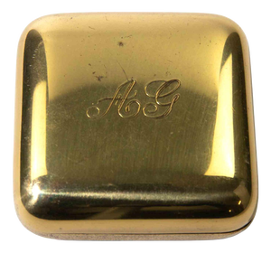 Italian Gold-Plated Metal Trinket or Pill Box by F. Jacovitti, Rome, 1960s