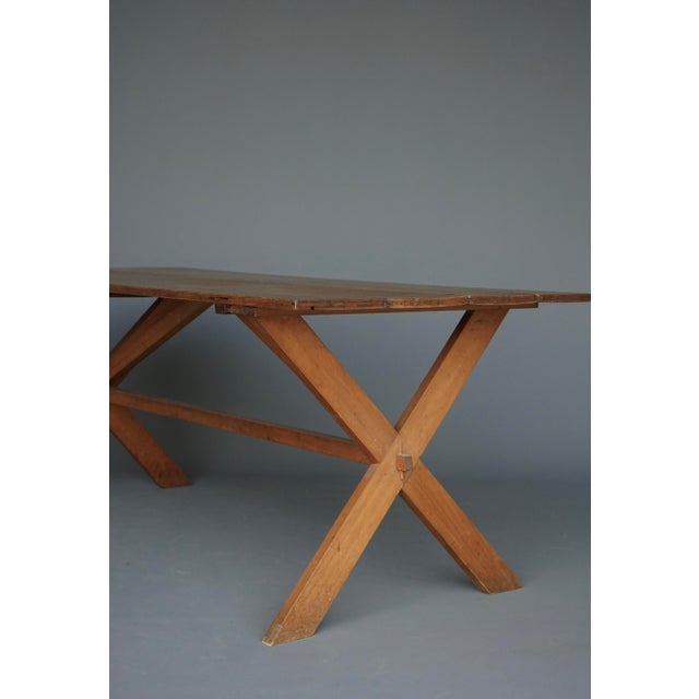 Rustic Farmhouse Dining Table in Cherry and Oak, 1940s For Sale - Image 15 of 17