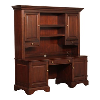Sligh Cherry Office Credenza Desk/Bookcase Top For Sale