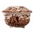 Miniature Brown Transferware Covered Dish Trinket Size For Sale