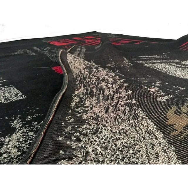French Abstract Woolen Rug by Maurice André, Aubusson, 1950 For Sale - Image 6 of 10