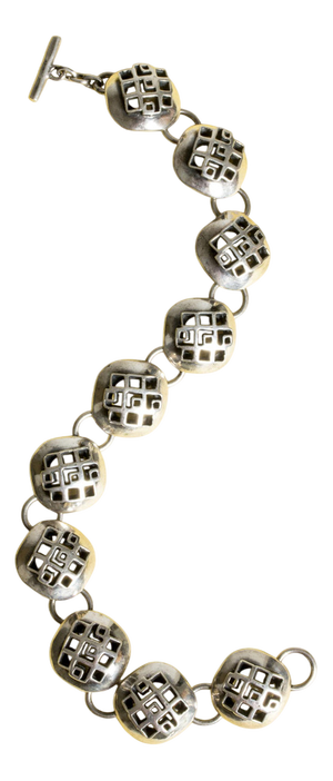 Modernist Silver Bracelet by Liisa Vitali, 1970s