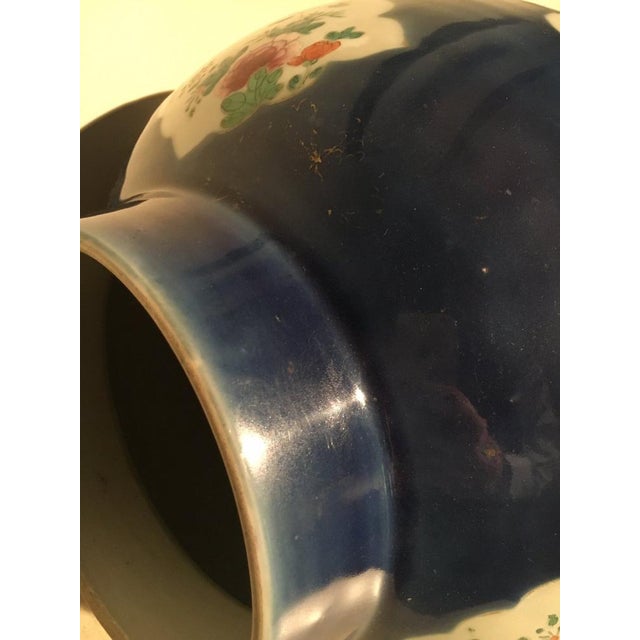 Antique Trumpet Vases and Lidded Jar, Set of 3 For Sale - Image 5 of 13