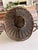 Vintage Solid Brass Woven Basket With Swing Handles For Sale - Image 11 of 12