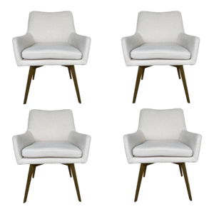 Revelation Mid-Century Modern Let’s Twist Dining Swivel Chairs Set of 4
