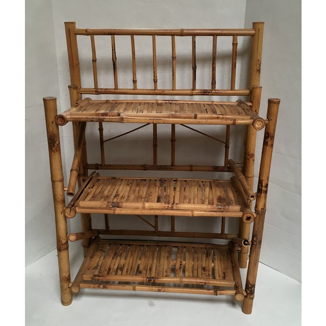 Vintage Bamboo Three Tier Shelves Chairish