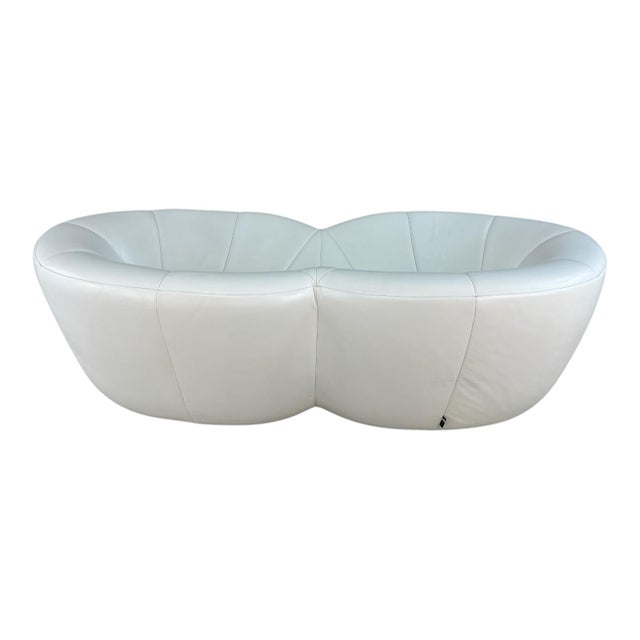 Pumpkin 2-Seater Settee in White Leather by Pierre Paulin for Ligne Roset For Sale - Image 14 of 18