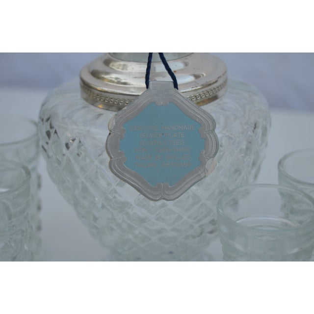 Vintage Crystal Decanter & Glasses, S/7 For Sale In New York - Image 6 of 7