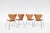 Set of 4 1960s Series 7 dining chairs (Model 3107) by Arne Jacobsen for Fritz Hansen, Denmark. Featuring moulded plywood...