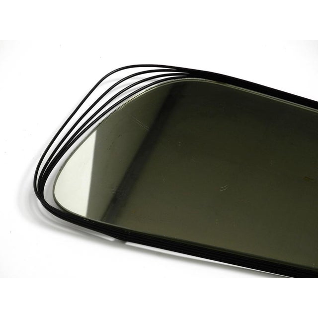 Mid-Century Modern Mid-Century Modern Wall Mirror with Black Abstract Metal Frame For Sale - Image 3 of 18