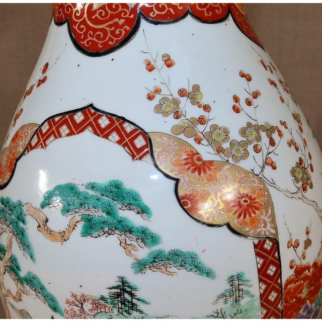 Large Japanese Porcelain Vase For Sale - Image 5 of 18