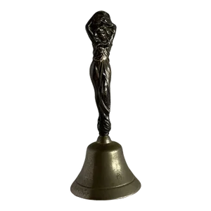 Circa 1900 Sterling Silver Figural Female Desktop Bell