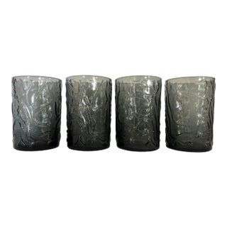 Tree Relief Pattern Glasses/set of 4 For Sale