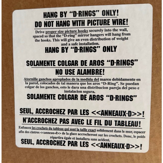 Vintage Gilt Frame Wall Mirror – 39” X 49” – Beveled Glass For Sale In Philadelphia - Image 6 of 6