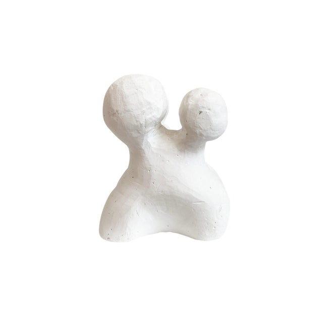 Carved White Chalk Modern Sculpture For Sale - Image 4 of 8
