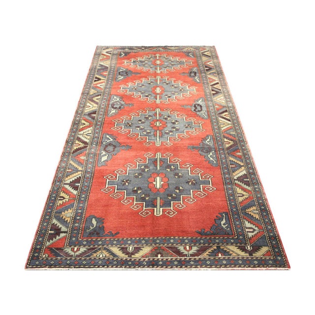 1960s 1960s Turkish Oushak Rug For Sale - Image 5 of 6