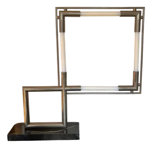 Quadro Lamp from Jacques Adnet, France, 1970s