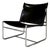 Mid-Century Modern Minimalist Leather Lounge Chair, France, 1970s For Sale