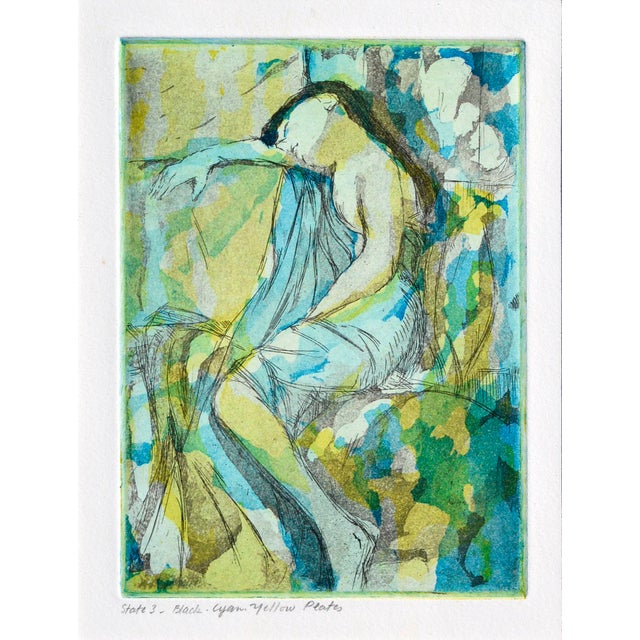 Reclining Woman - Figurative Abstract Series (Set of 4) by Patricia A. Pearce For Sale In Monterey, CA - Image 6 of 10