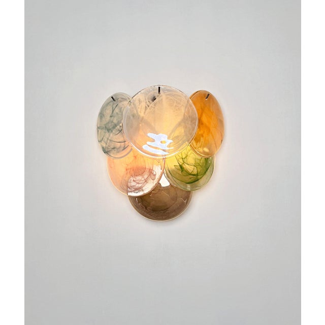 Alabaster Glass Wall Sconces, 1990s, Set of 2 For Sale - Image 4 of 16