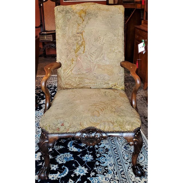 Presenting an absolutely stunning and original 18C english chippendale shepherds crook armchair. Made in England circa...