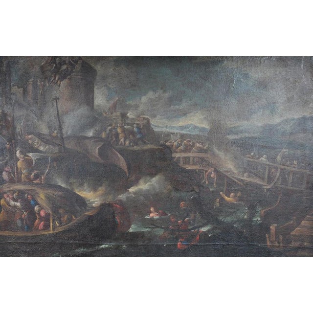 Ottoman Artist, Battle Scene, 1740, Oil on Canvas For Sale - Image 18 of 18