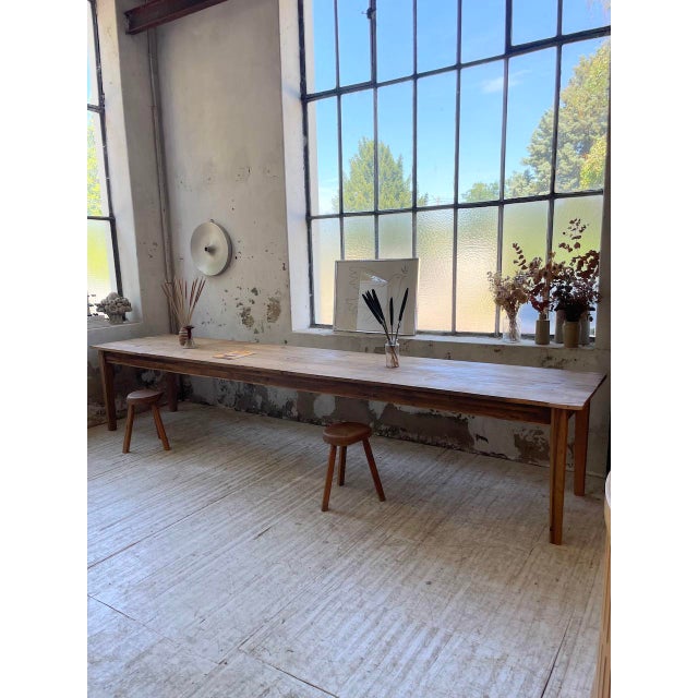 Vintage Farm Table in Pine and Oak, 1950s For Sale - Image 6 of 18