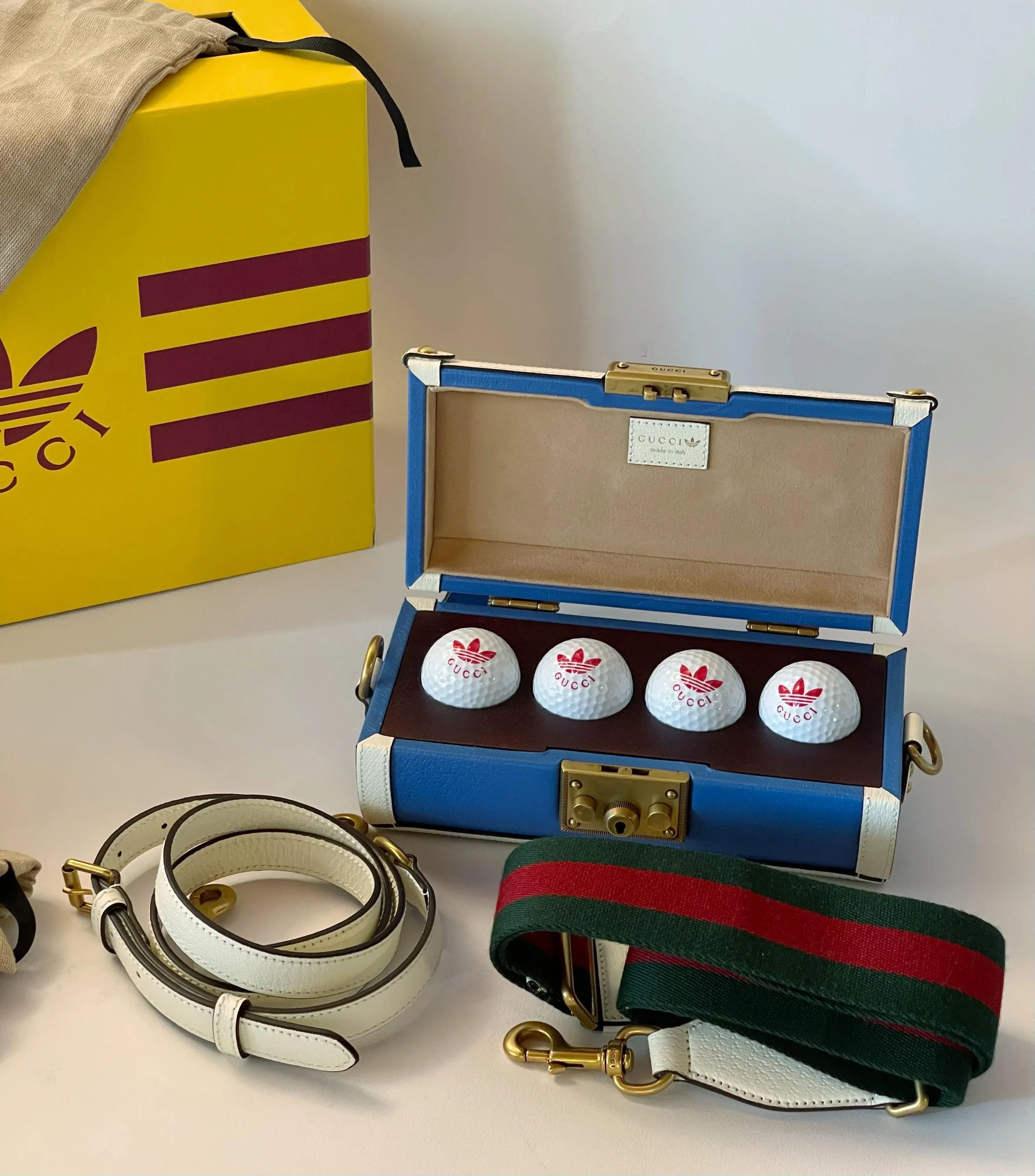 GUCCI Golf Ball Case Bag by Adidas x GUCCI | Chairish