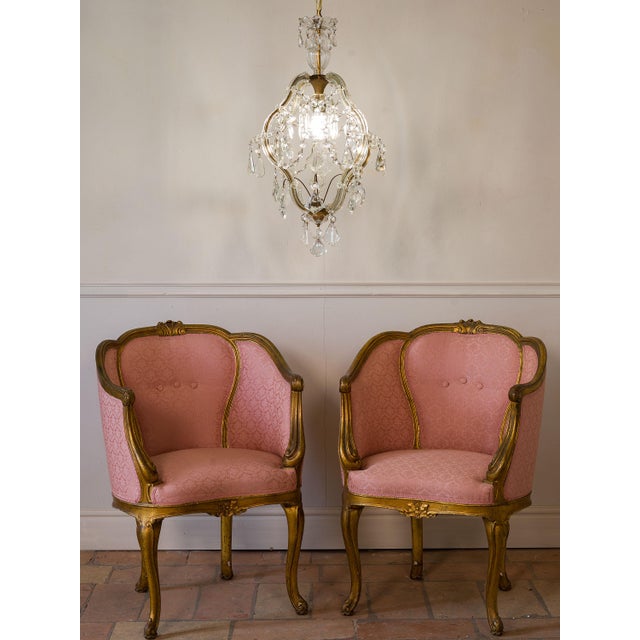 Vintage Maria Teresa Crystal Pendant Light, 1940s For Sale - Image 4 of 10