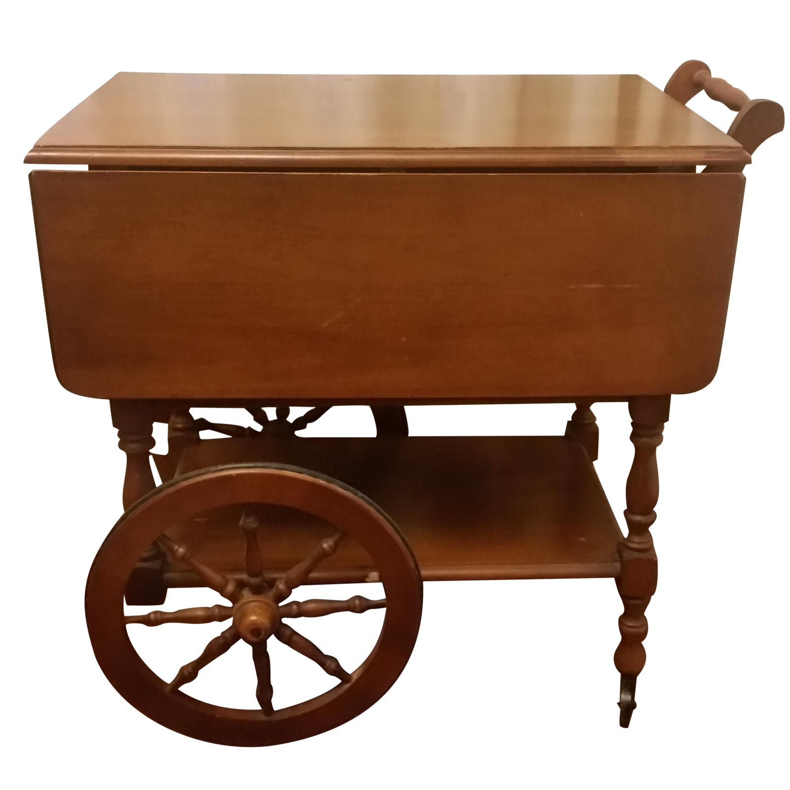 MidCentury Modern Maple Tea Cart Chairish