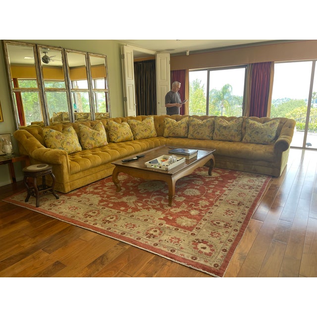 Italian Custom Made Curved Sofa For Sale - Image 3 of 13