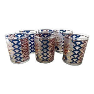Culver Imari Double Old Fashioned Glasses, Set of 6