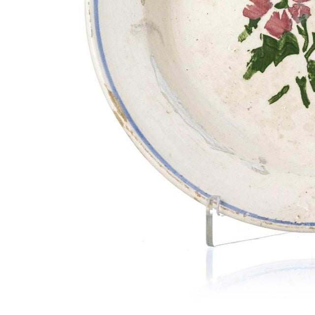 Talking Plate in Earthenware from Coimbra or Alcobaça For Sale - Image 3 of 6