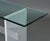 Transparent Modern Glass Top Console Table With Lucite and Steel Base For Sale - Image 8 of 9