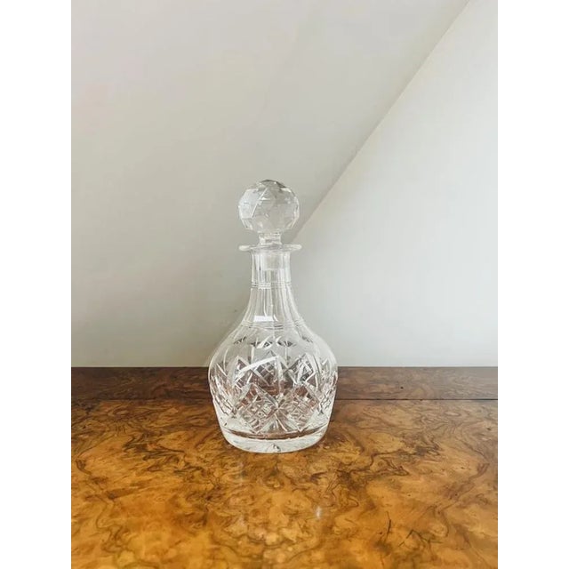 Antique Edwardian Cut Glass Decanter, 1900 For Sale - Image 4 of 4