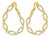 Mid 20th Century Pair of 14k Yellow Gold Diamond Hoop Earrings French Clip Estate For Sale