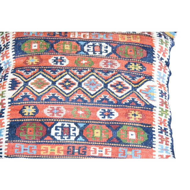 Brick Red Vintage Persian Saddle Bag Face For Sale - Image 8 of 14