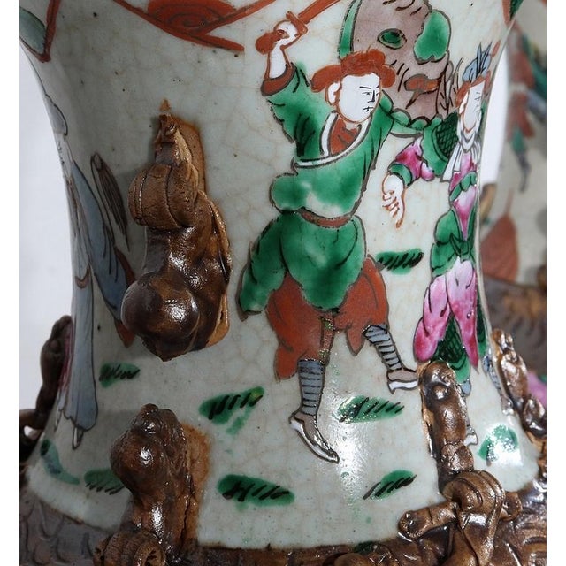 19th Century Chinese Nankin Porcelain Vases, Set of 2 For Sale - Image 10 of 18