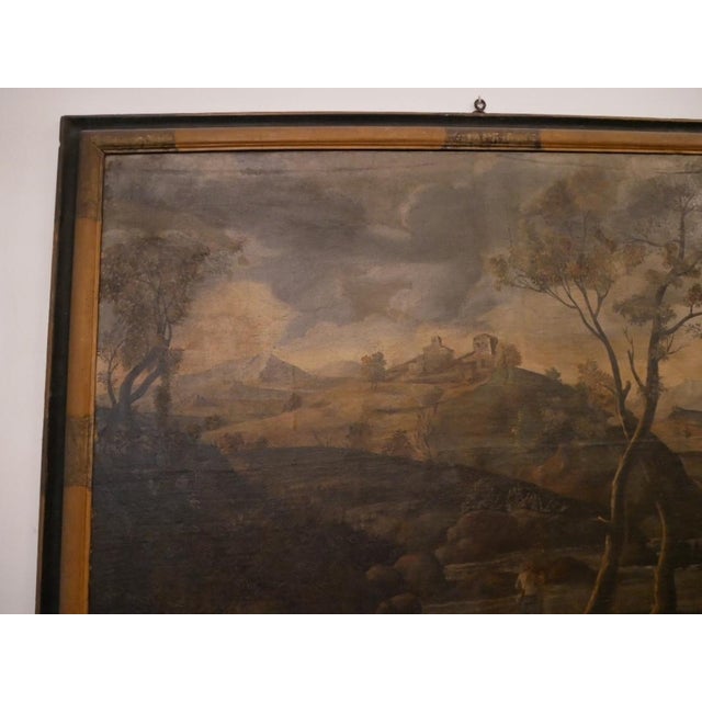 Romantic Landscape, Oil on Canvas, Framed For Sale - Image 9 of 18
