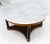 Round Marble Top Neoclassical Black Lacquer Pedestal Style Leg Coffee Table For Sale - Image 13 of 13