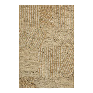 Rug & Kilim’s Abstract Flatweave in Beige-Brown and White Geometric Patterns