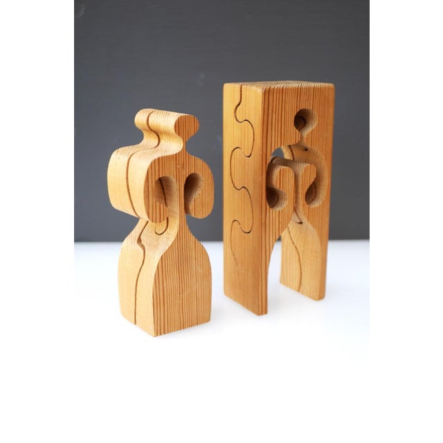 Wooden Puzzle Sculpture by Gunnar Kanevad for Gamla Linköping Sweden, 1962 For Sale - Image 10 of 17