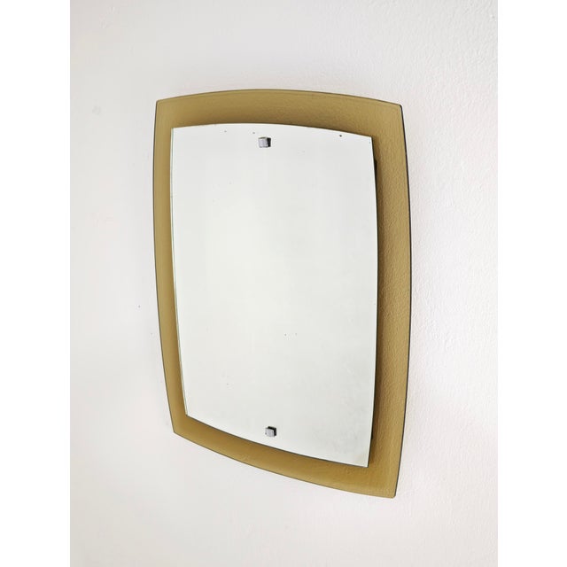 Mid-Century Modern Wall Mirror in Honey Amber Glass by Cristal Art, Italy, 1970s For Sale - Image 18 of 18